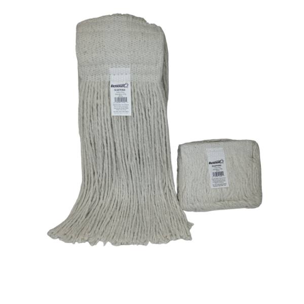 Renown 4-Ply Headband Natural Cotton Cut End Mop Head, 20 Oz, 5", Case Of 6