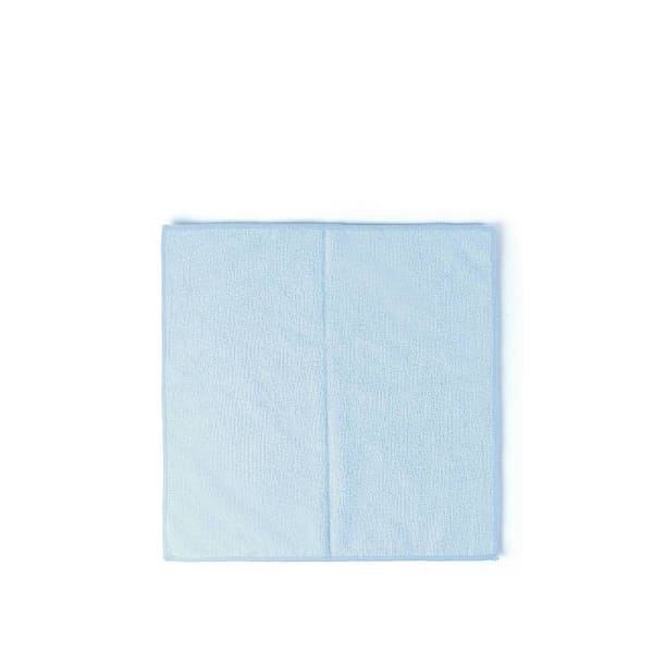 Renown 18 In. X 18 In. Glass Cleaning Microfiber Cloth, Blue, Gsm 280, Package Of 12