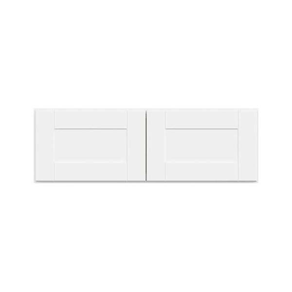 Hampton Bay Shaker 36 in. W x 12 in. D x 12 in. H Assembled Wall Bridge Cabinet, Satin White