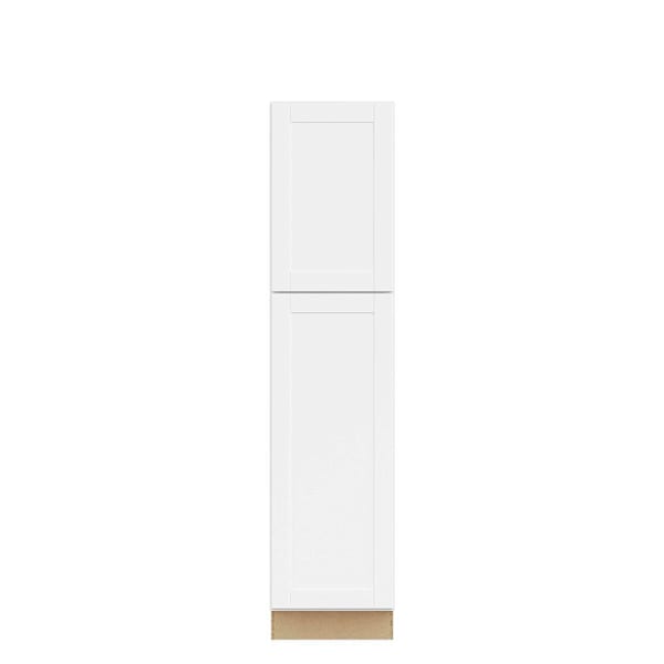 Hampton Bay Shaker 18 in. W x 24 in. D x 84 in. H Assembled Pantry Cabinet, Satin White