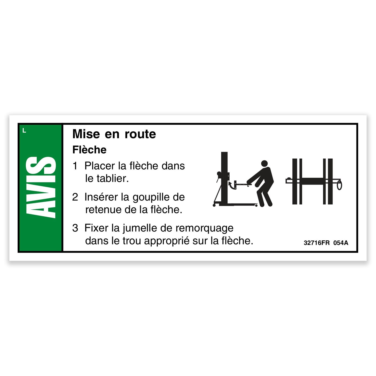 Genie Part # 32716FRGT – Decal, Notice Boom Setup