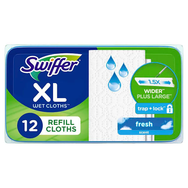 Swiffer Sweeper Xl Wet Mopping Cloth Refills W/ Open Window Scent, Package Of 12