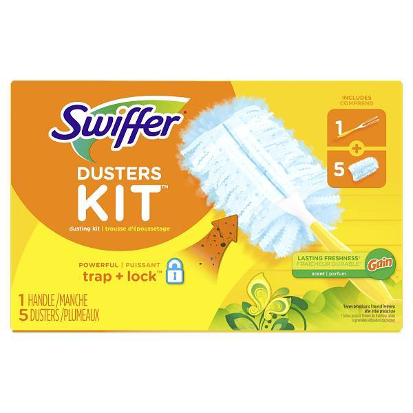 Swiffer Dusters Kit, 1-Handle 5 Dusters, Gain Scent, Case Of 6