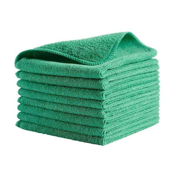 Rubbermaid Commercial 16 In. X 16 In. Green Light Commercial Microfiber Cloth Case Of 288