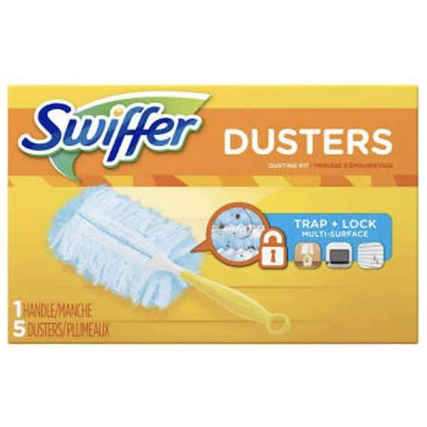 Swiffer Dusters Cleaning Kit, 1-Handle 5 Dusters, Unscented, Case Of 6