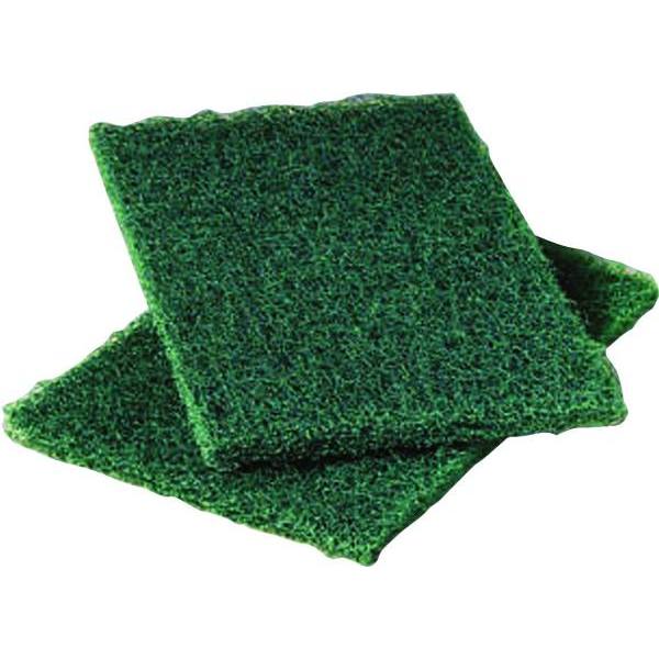 3M Heavy-Duty Green Scouring Pad, 6" X 9", Case Of 36