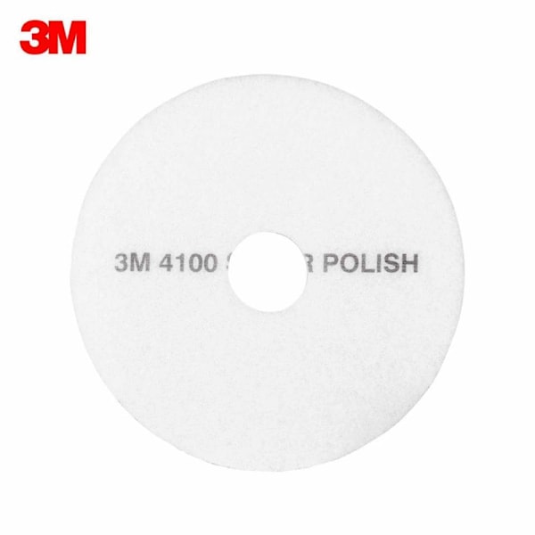 3M 20" White Super Polishing Floor Pad, Case Of 5