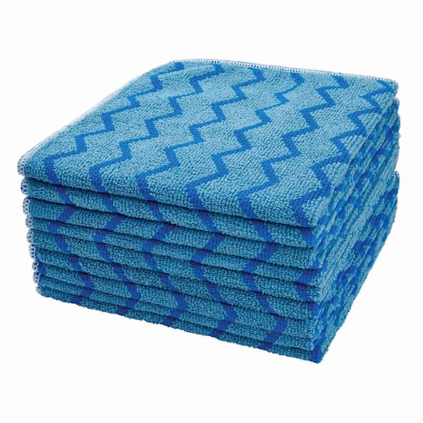 Rubbermaid Commercial HYGEN 16 In. X 16. In. Microfiber Cloth, General Purpose, Blue, 12-Case