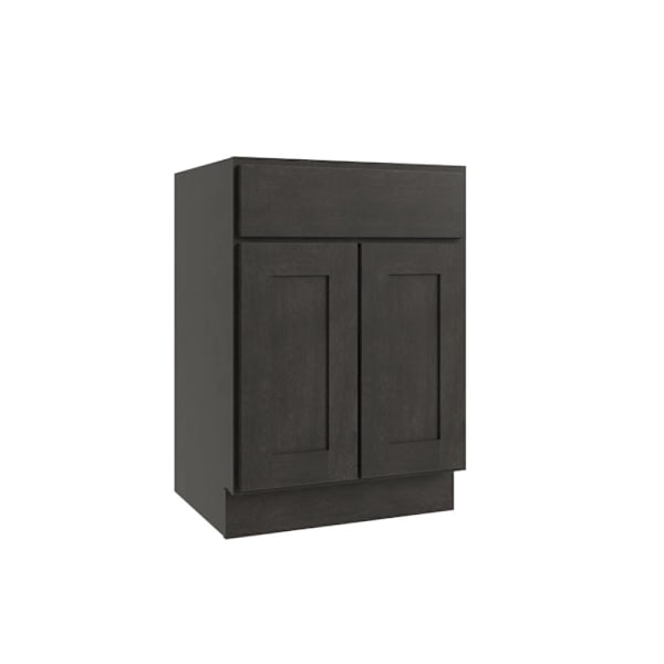 CNC Cabinetry Luxor Vanity Base Cabinet, ADA Height, 36"W X 32.5"H, Smoky Grey