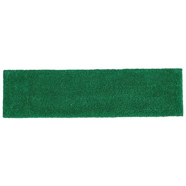 Rubbermaid Commercial Adaptable 20 In. Microfiber Flat Wet Mop Pad For Wavebrake, Green, 12-Case