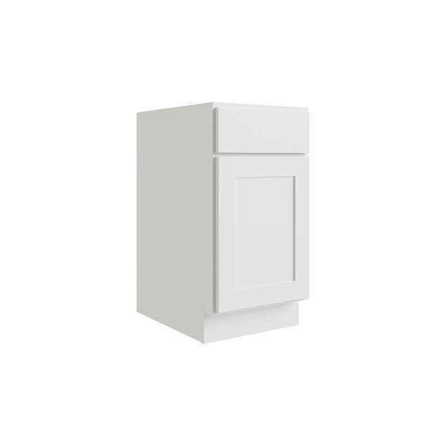 CNC Cabinetry Luxor Waste Basket Cabinet, 18"W X 24"D, Shaker White