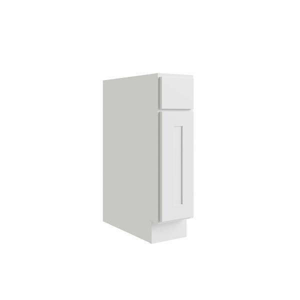 Cnc Cabinetry Luxor 18" Base Cabinet, 1 Pull Out, Left Hinge, Shaker White