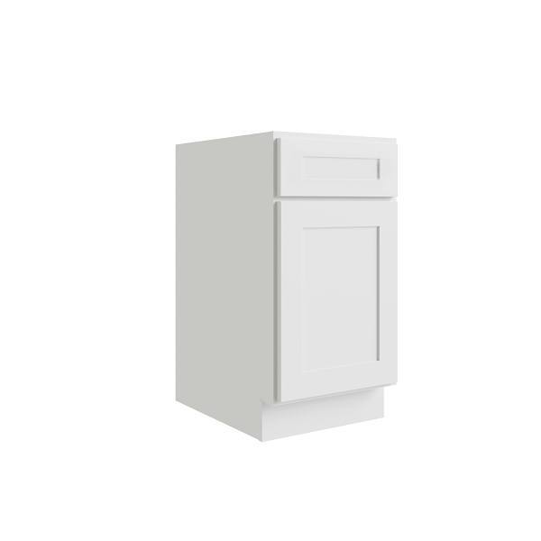 Cnc Cabinetry Luxor 12" Base Cabinet, 1 Pull Out, 5-Pc, Right, Shaker White