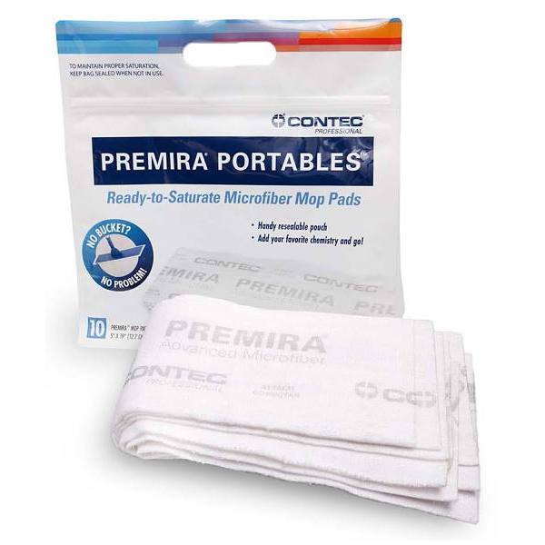 Contec Premira Portables™ Saturate-On-Demand Microfiber Mop Pads 5x19 Case Of 28