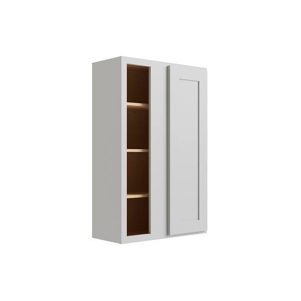 CNC Cabinetry Luxor Blind Wall Cabinet, 27"W X 42"H X 12"D, Shaker Espresso