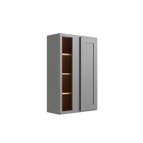 CNC Cabinetry Luxor Blind Wall Cabinet, 36"W X 36"H X 12"D, Shaker Misty Grey