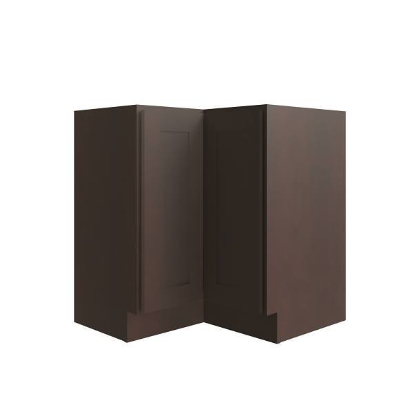 Cnc Cabinetry Luxor 36" Lazy Susan Corner Cabinet, Ada, Right, Shaker Espresso
