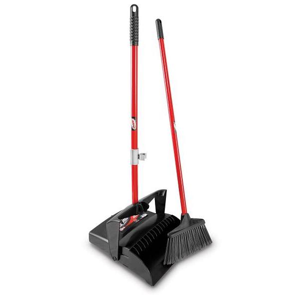 Libman Lobby Dust Pan And Open Lid Broom, 12" W, Set Case Of 2