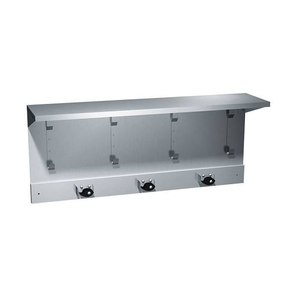 ASI American Specialties, Inc. Shelf With 4 Utility Hooks And 3 Mop Holders