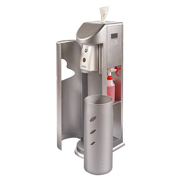Zogics Cleaning Station Wipes Dispenser/Hand Sanitizing Station Plastic Silver