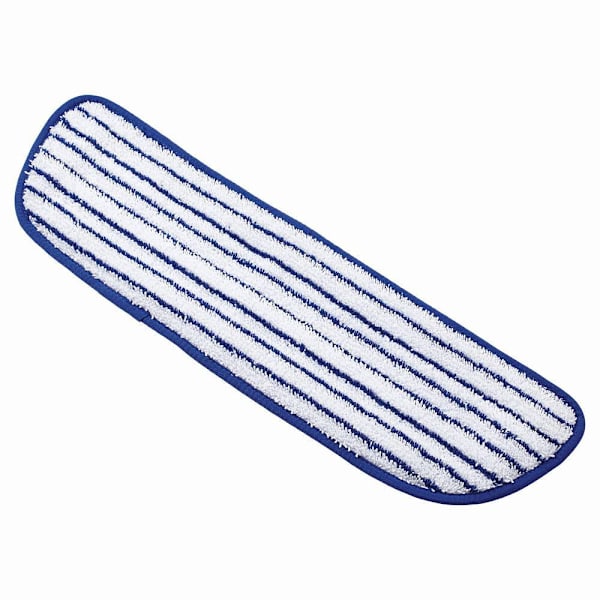 Rubbermaid Commercial HYGEN Microfiber Finish Mop Head, 18", White/Blue