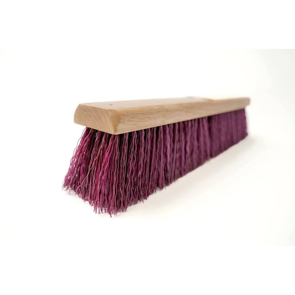 Renown Polypropylene Heavy Sweep Push Broom, 18 In., Maroon