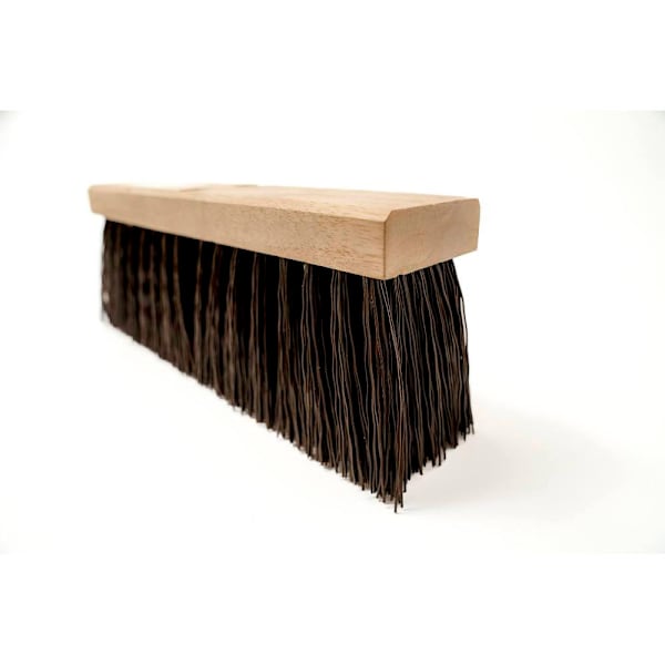 Renown Fiber Street Push Broom, 16 In., Brown