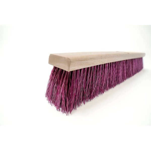 Renown Polypropylene Heavy Sweep Push Broom, 24 In., Maroon