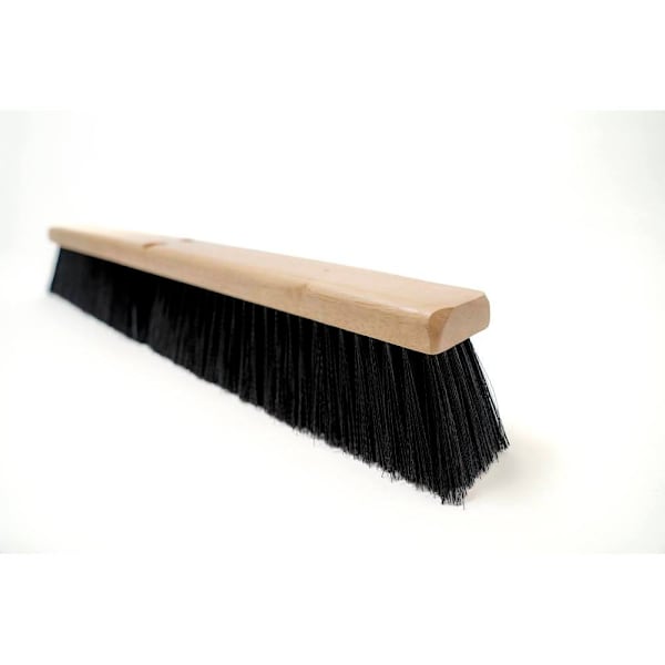Renown Polypropylene Medium Heavy Sweep Push Broom, 24 In., Black