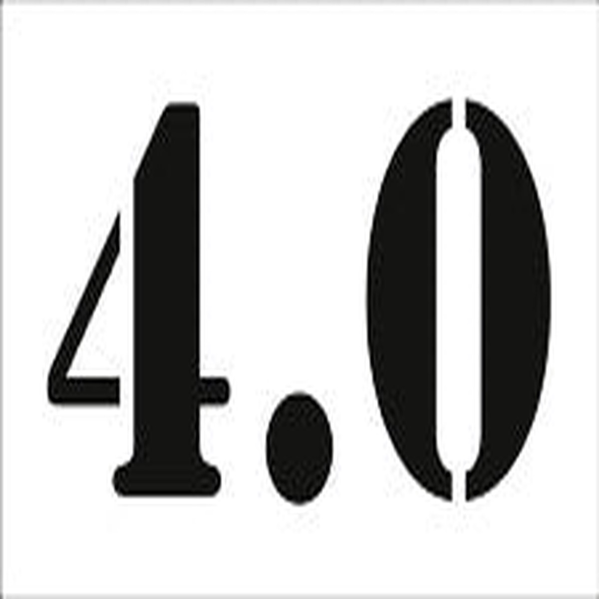 #4.0 Reusable Depth Marker Stencil - 10 Inch x 6 Inch with 4 Inch Lettering