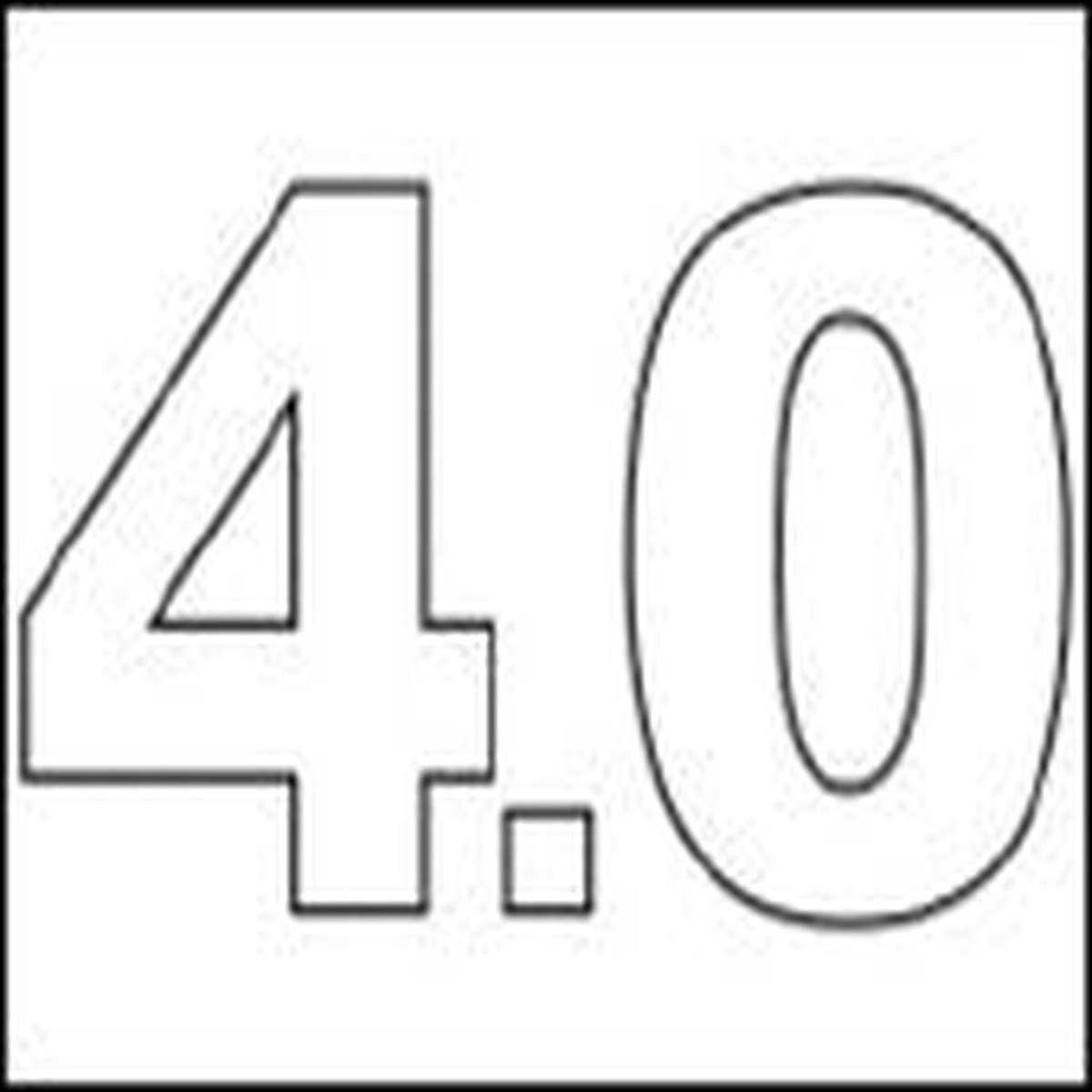 #4.0 Vinyl Depth Marker Stencil 8 Inch x 6 Inch with 4 Inch Lettering