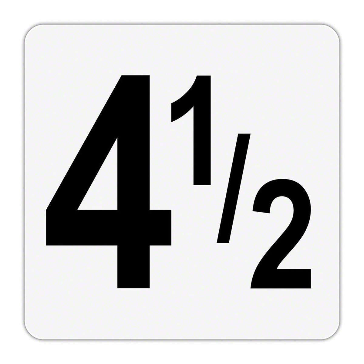 4 1/2 - Plastic Overlay Depth Marker - 6 x 6 Inch with 4 Inch Lettering