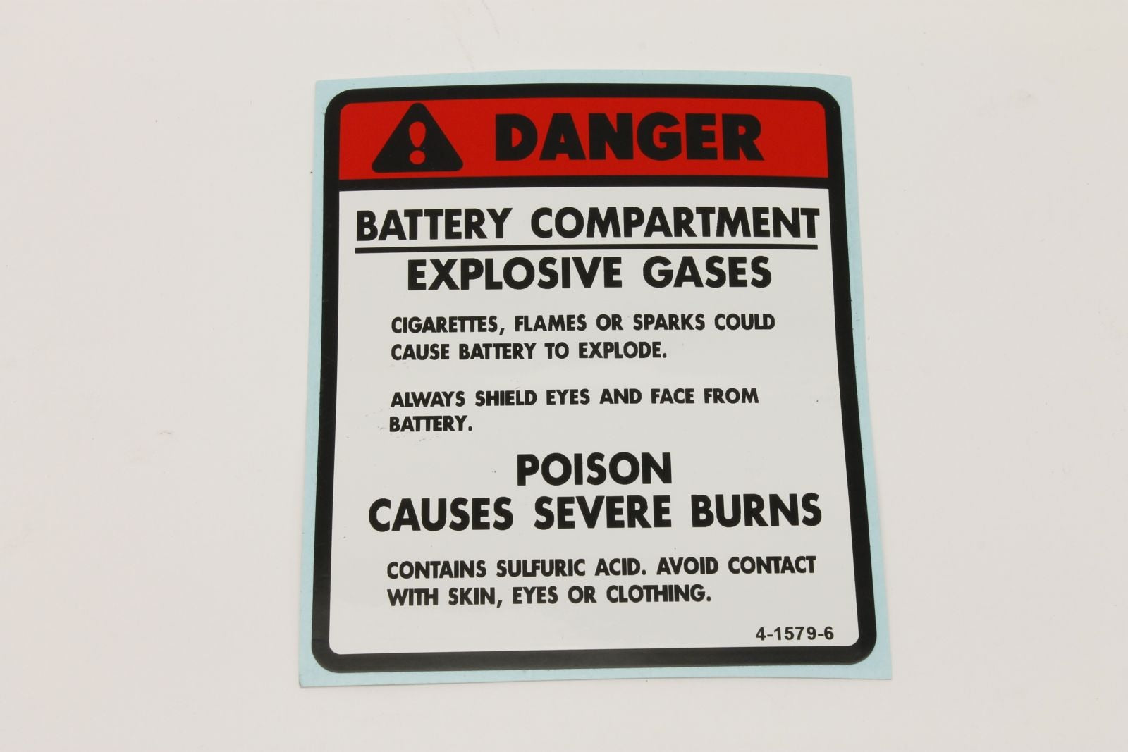 Genie Part # 4-1579-6GT – Decal, Danger Battery Hazard
