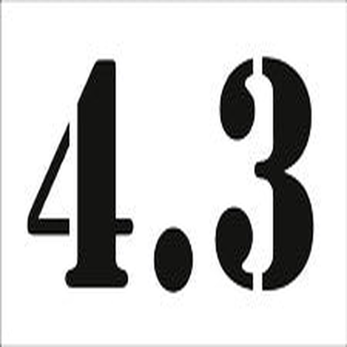 #4.3 Reusable Depth Marker Stencil - 10 Inch x 6 Inch with 4 Inch Lettering