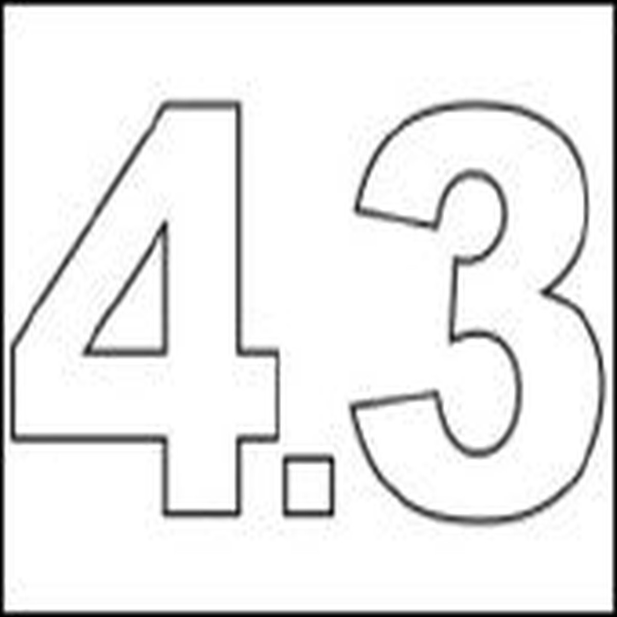 #4.3 Vinyl Depth Marker Stencil 8 Inch x 6 Inch with 4 Inch Lettering
