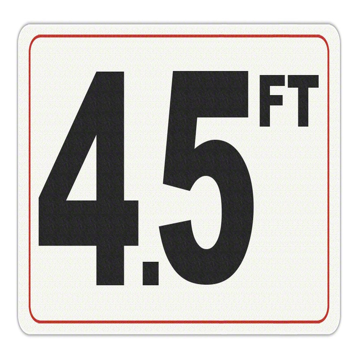 4.5 FT - Adhesive Depth Marker - 10 Inch x 6 Inch with 4 Inch Lettering