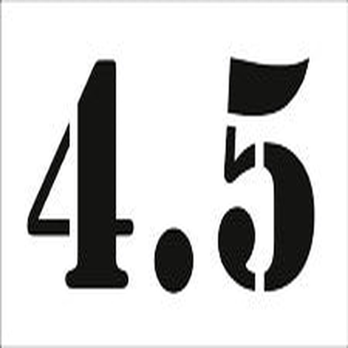 #4.5 Reusable Depth Marker Stencil - 10 Inch x 6 Inch with 4 Inch Lettering