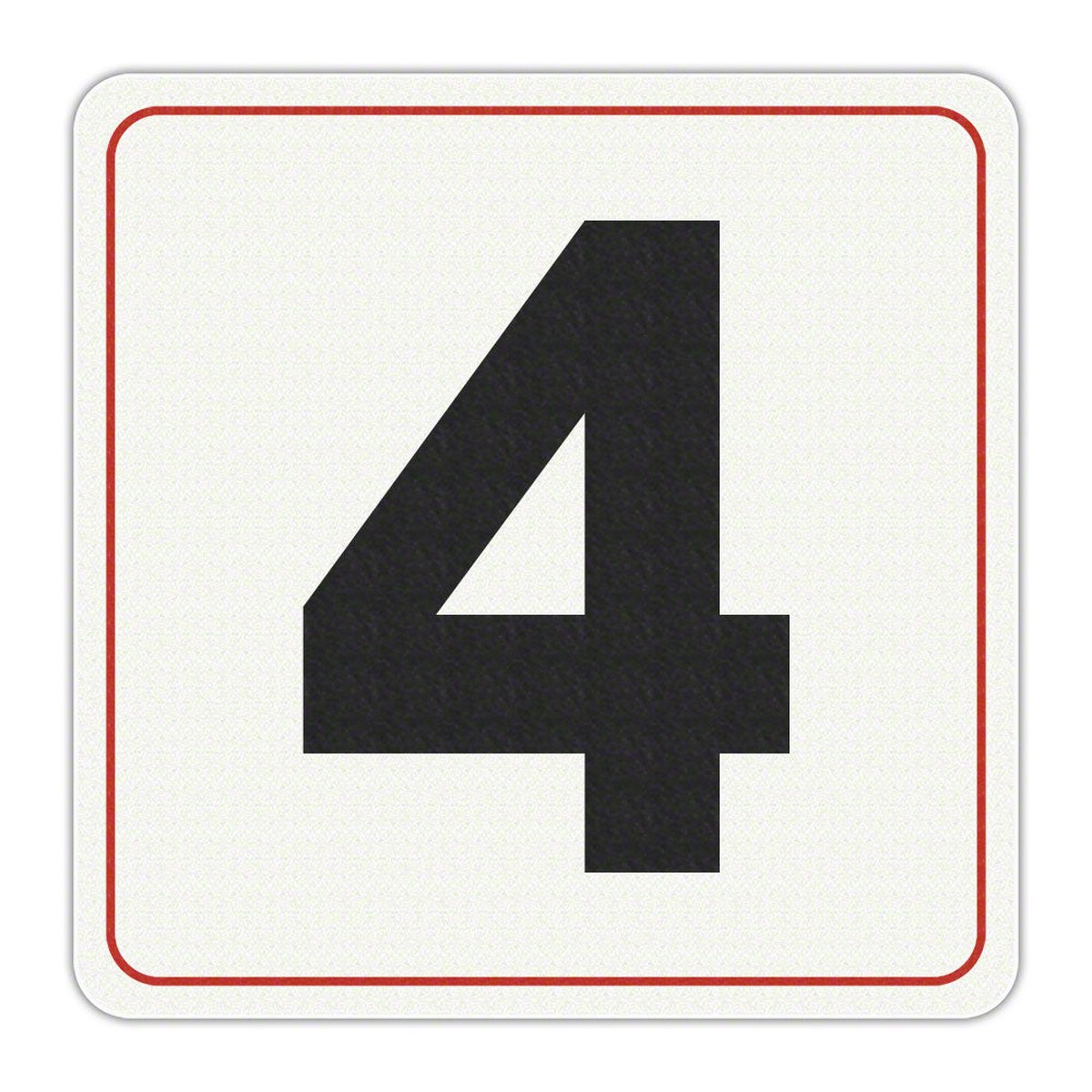 #4 - Adhesive Depth Marker - 6 Inch x 6 Inch with 4 Inch Lettering