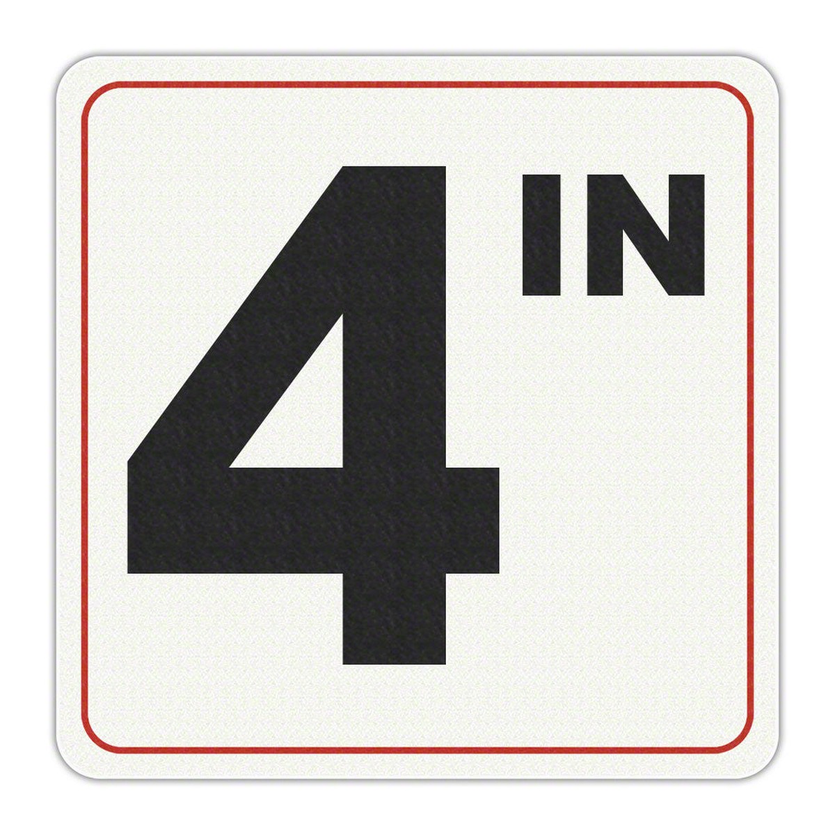 4 IN - Adhesive Depth Marker - 6 Inch x 6 Inch with 4 Inch Lettering