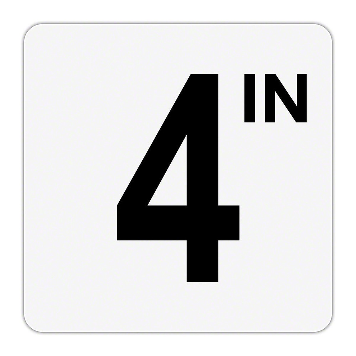 4 IN - Plastic Overlay Depth Marker - 6 x 6 Inch with 4 Inch Lettering
