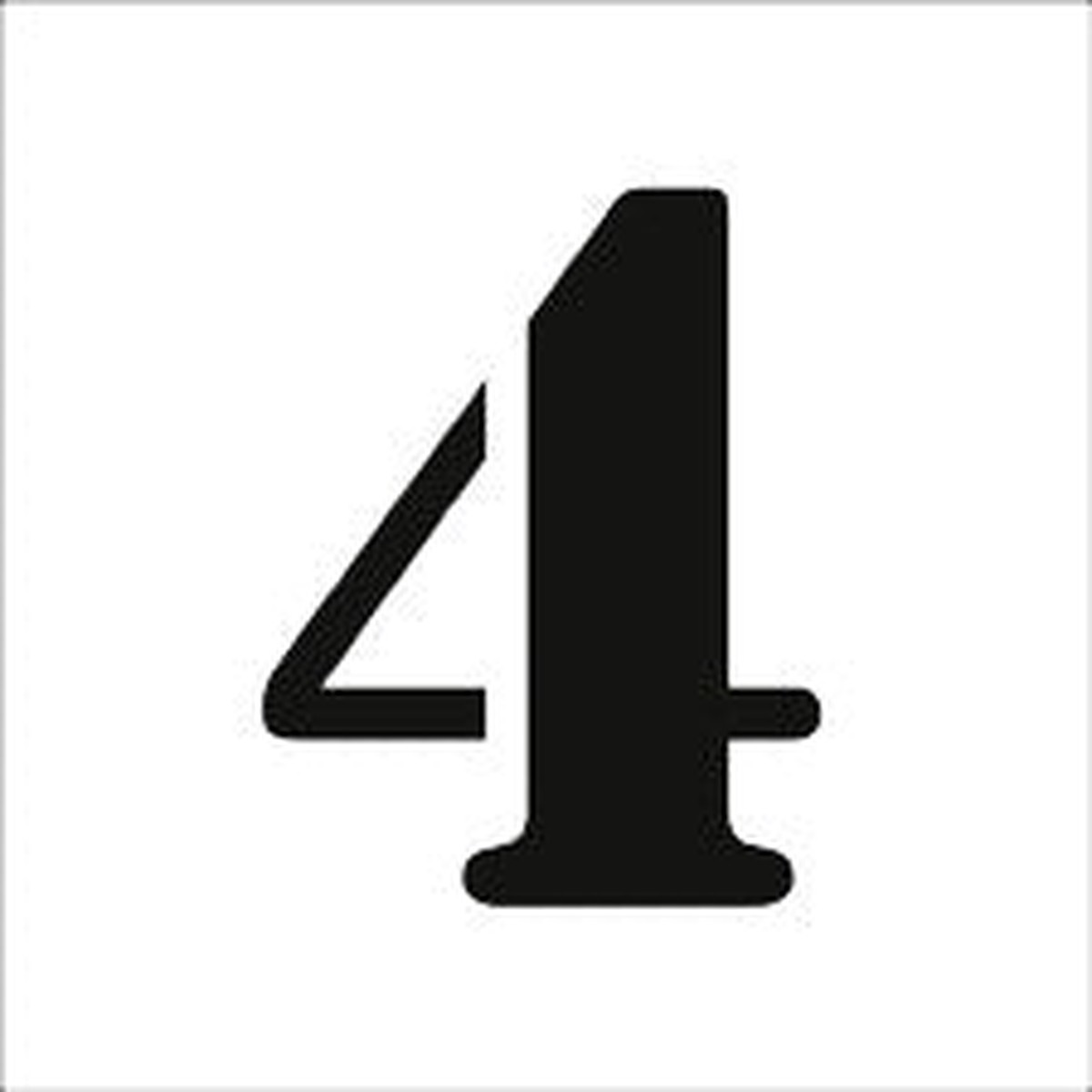 #4 Reusable Depth Marker Stencil - 6 Inch x 6 Inch with 4 Inch Lettering
