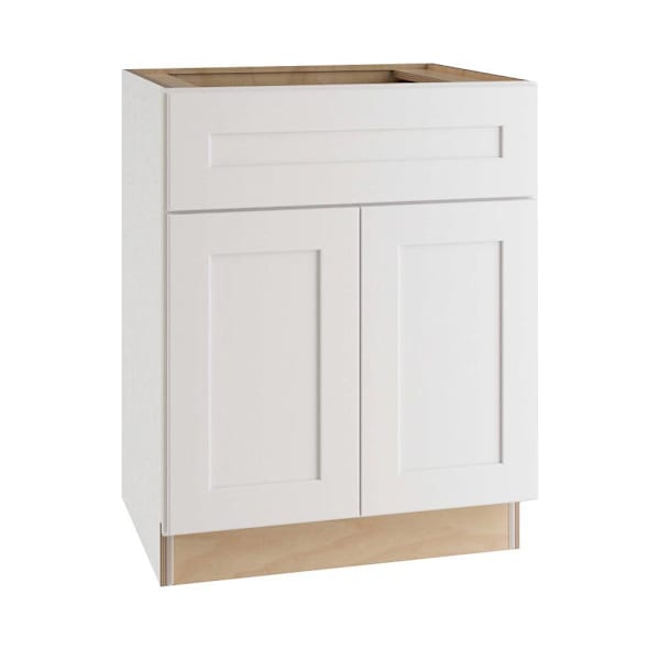 Newport 30 In. W X 24 In. D X 34.5 In. H Assembled Plywood Base Kitchen Cabinet In Pacific White With Soft Close