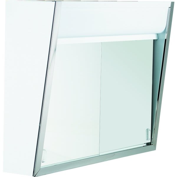 24W X 19-1/2"H Top Lighted Sliding Door Mirror Medicine Cabinet
