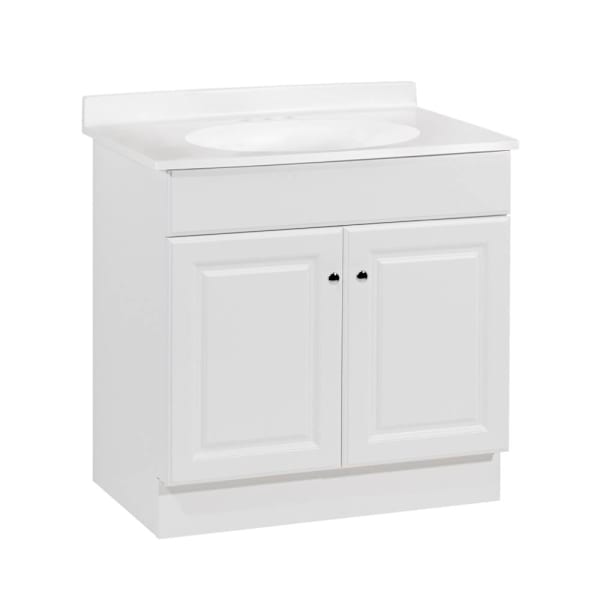 Seasons 30 in. W X 18 in. D X 32 in. H Bathroom Vanity Cabinet With Top, White