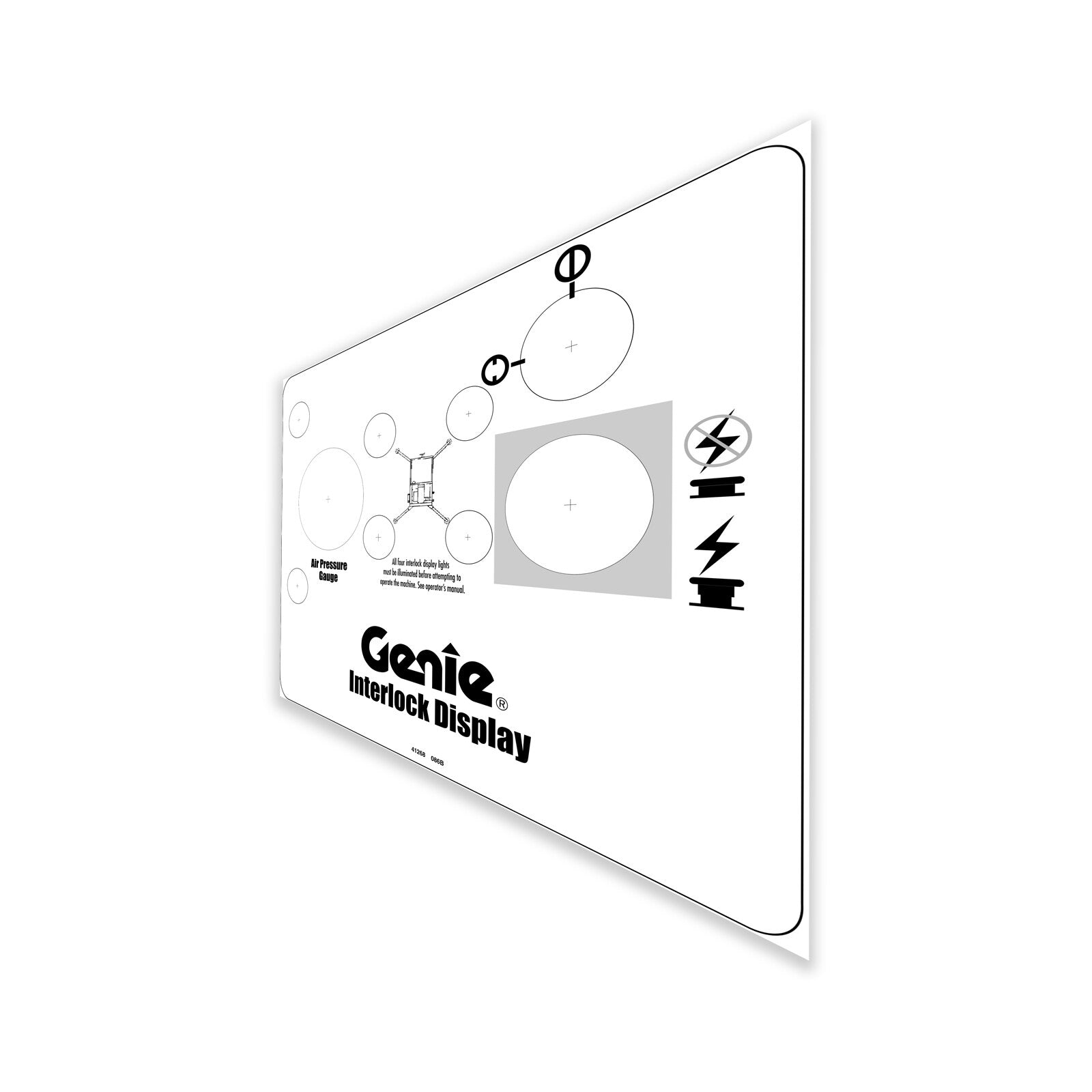 Genie Part # 41268GT – Decal, Intloc. Display, Air, Nb/Rt