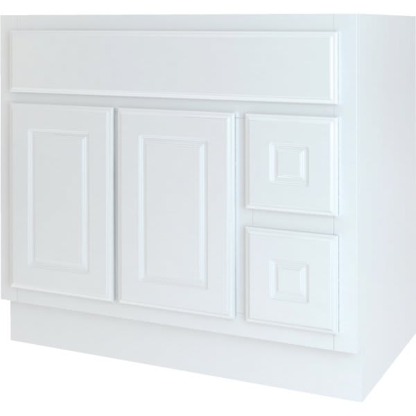 Seasons Bath Vanity Base Cabinet, 36w X 34-1/2h X 21d, White Finish