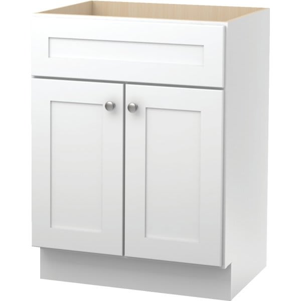 Seasons Bath Vanity Base Cabinet, 24w X 34-1/2h X 21d, White Finish