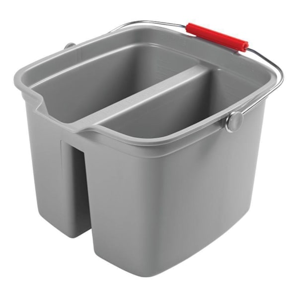 Rubbermaid Commercial 17 Quart Double Pail Gray Case Of 6
