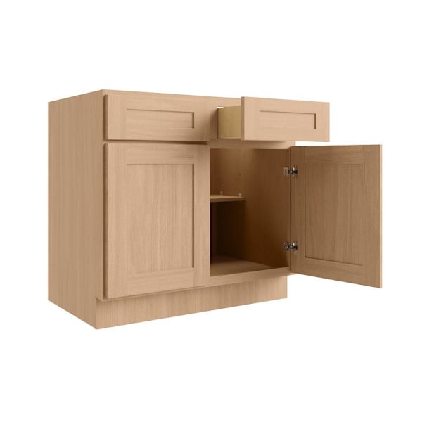 CNC Cabinetry Luxor Double Door Base Cabinet, 5 Piece, 30"W, Harvest