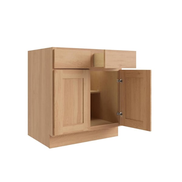 CNC Cabinetry Luxor Double Door Base Cabinet, 33"W, Harvest
